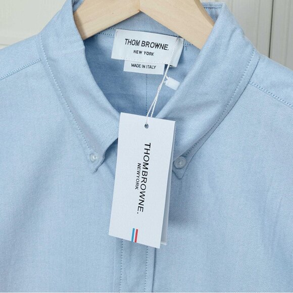 Thom Browne Blue Oxford Long Sleeved Shirt - Picture 6 of 10